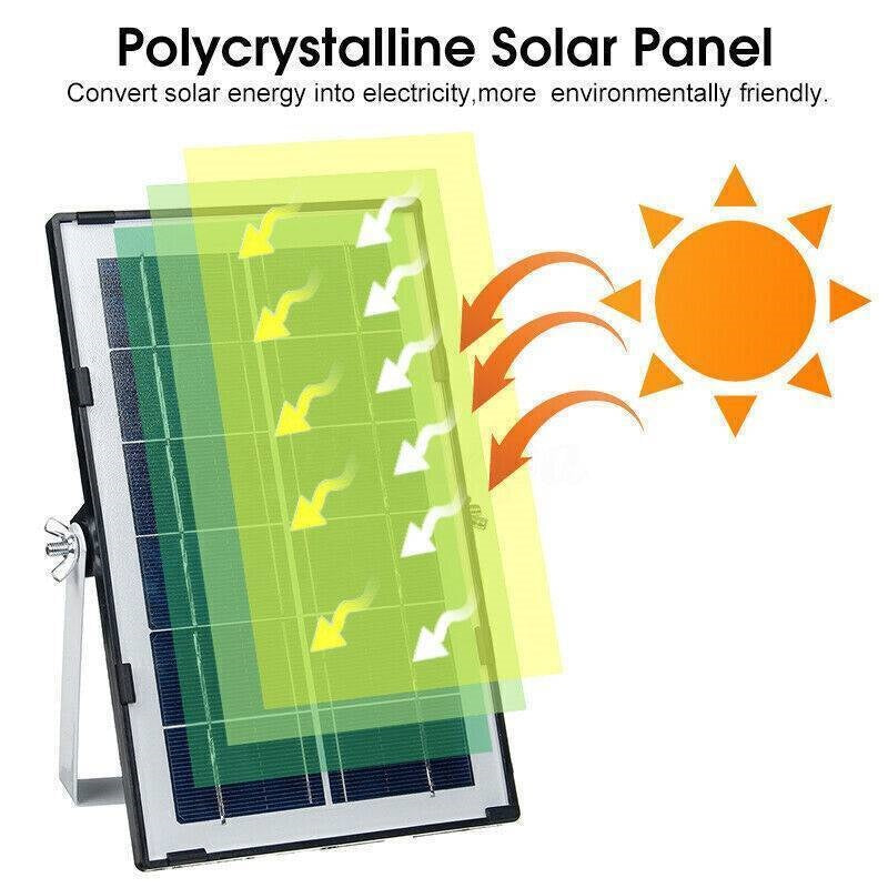 3200 Sq Ft Solar Street Light Dusk to Dawn Flood Lamp with Remote Control