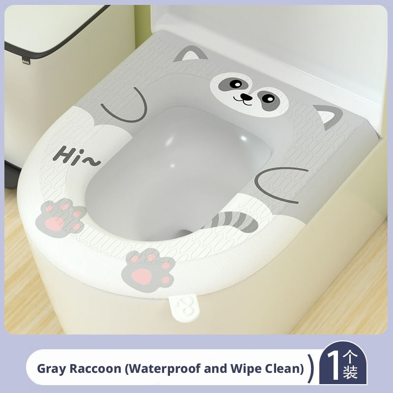 Small Animal Toilet Seat - Raccoon Gray EVA Pet Potty Cover