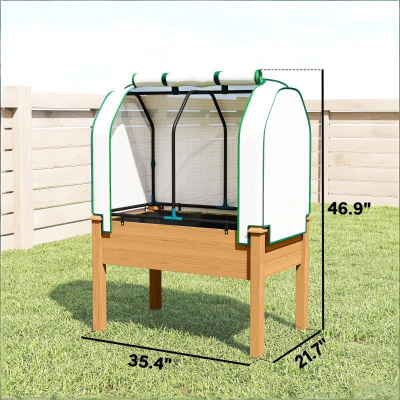 Raised Garden Bed Planter Box - Sand Color, Durable Materials