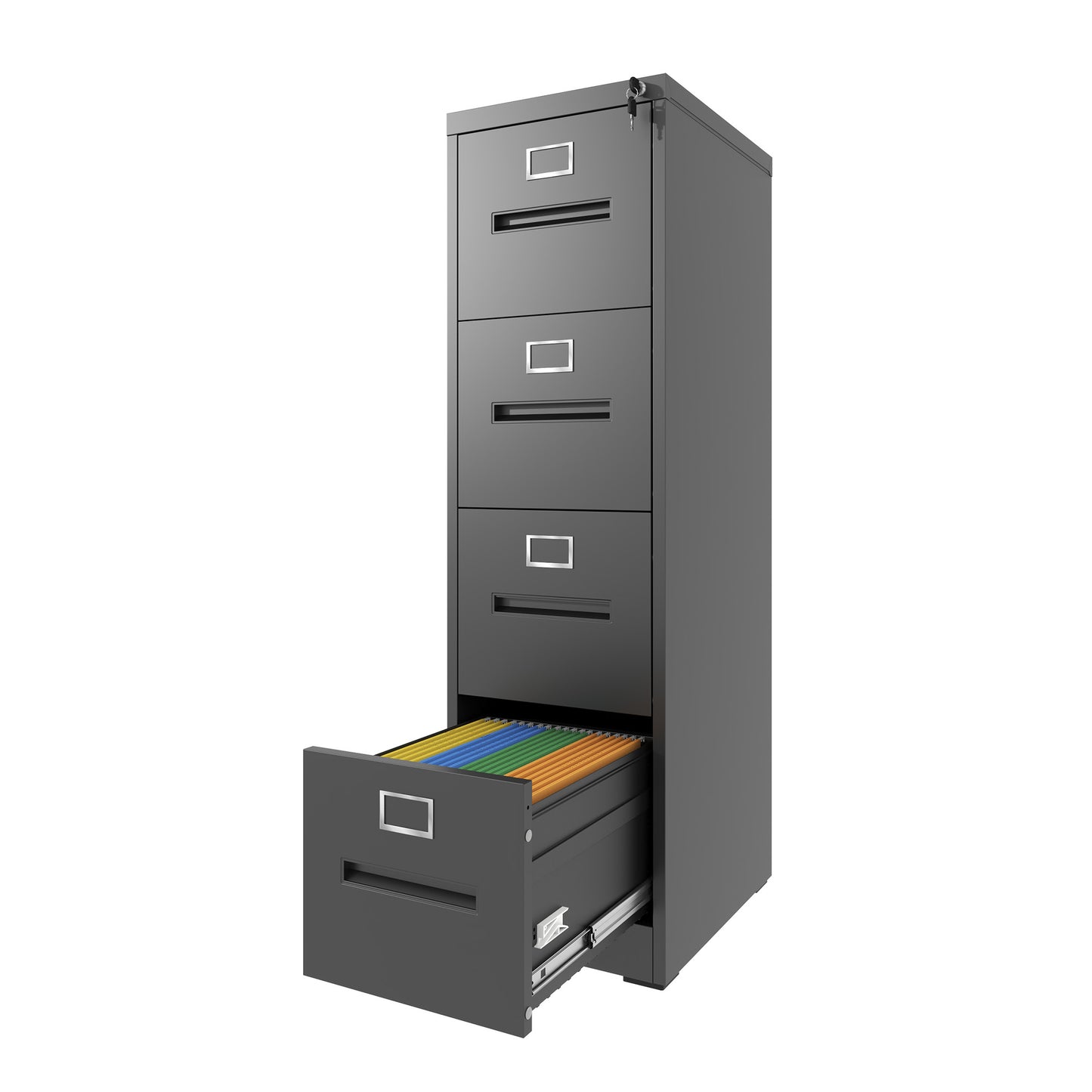 4 Drawer File Cabinet With Lock Metal Vertical Office Home, A4 Legal