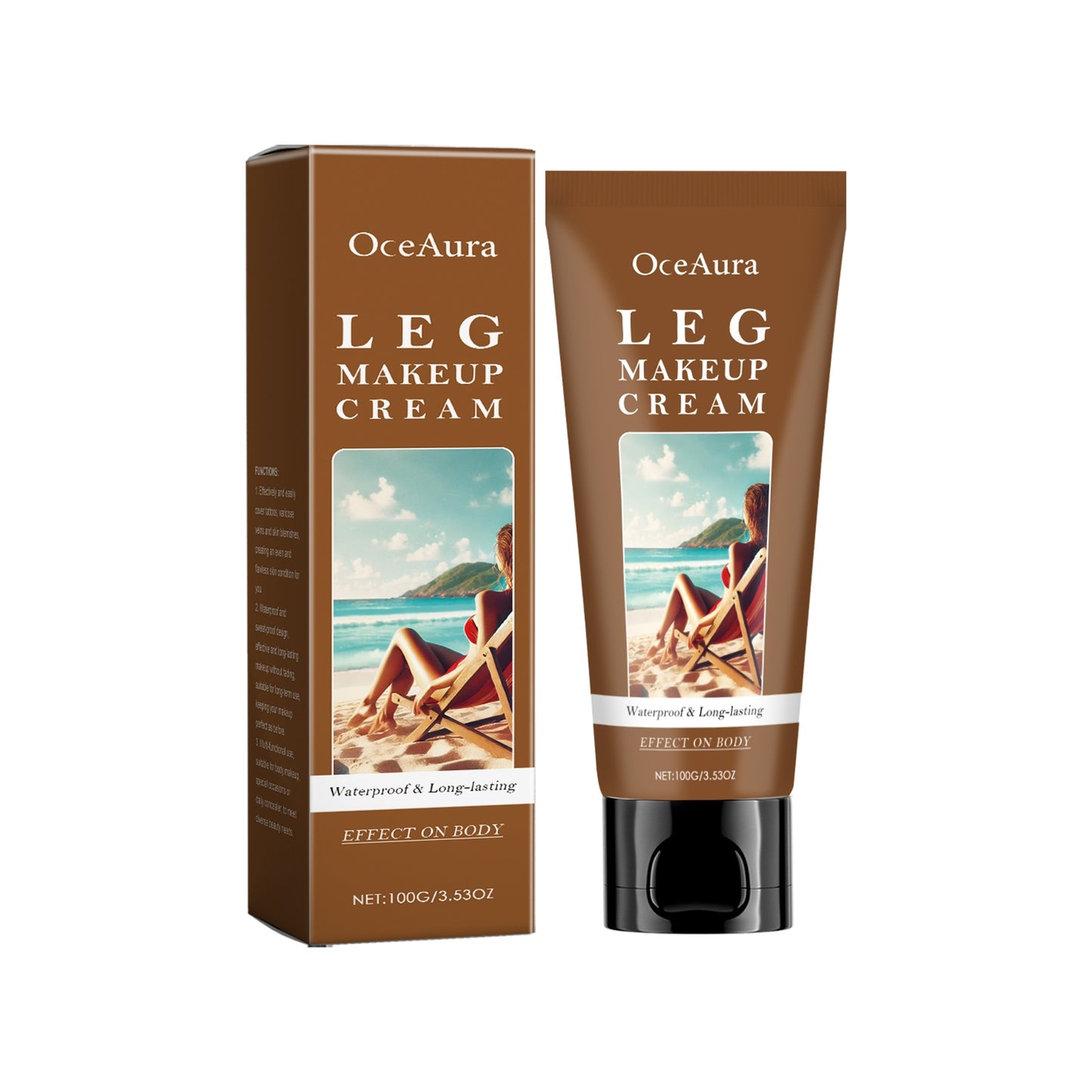 Waterproof Body Makeup Foundation Concealer for Legs & Tattoos - 100ml