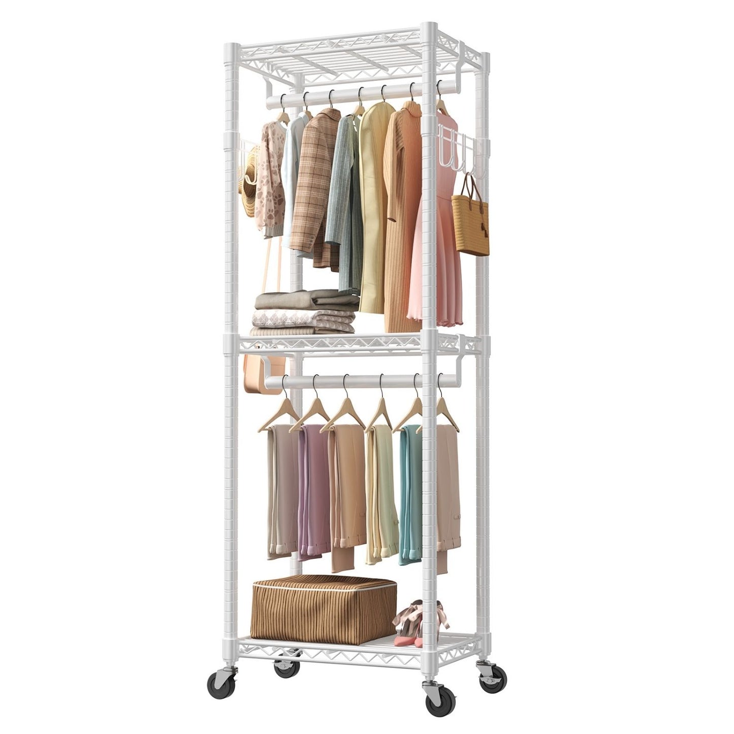 Adjustable Clothes Hanger, A Metal Movable Wall-mounted Hanger With