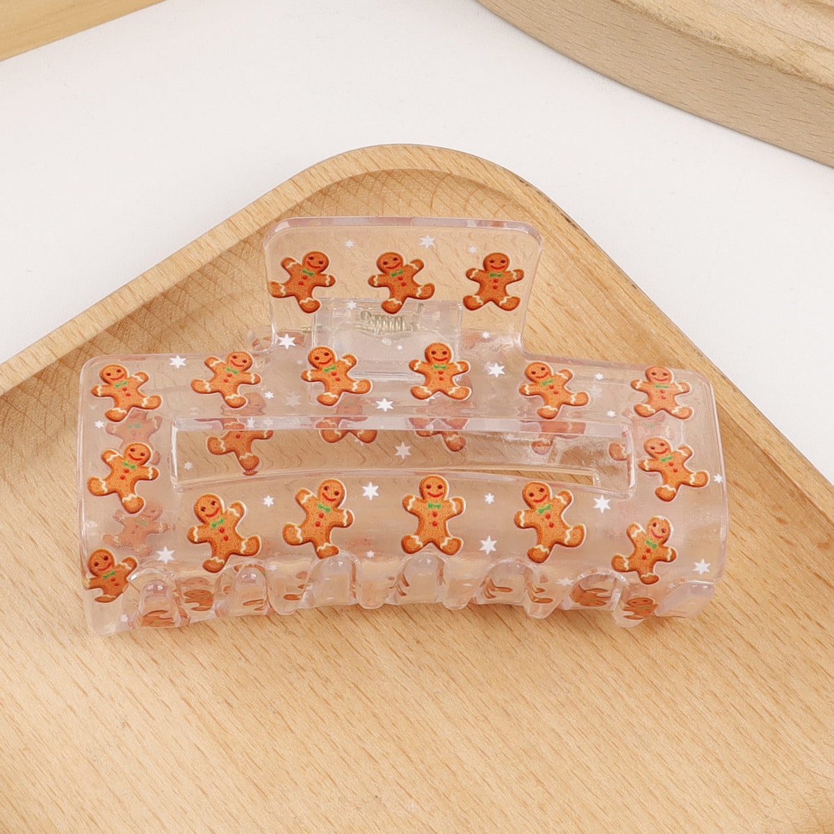 Festive Hair Clip - Christmas Patterned Shark Design