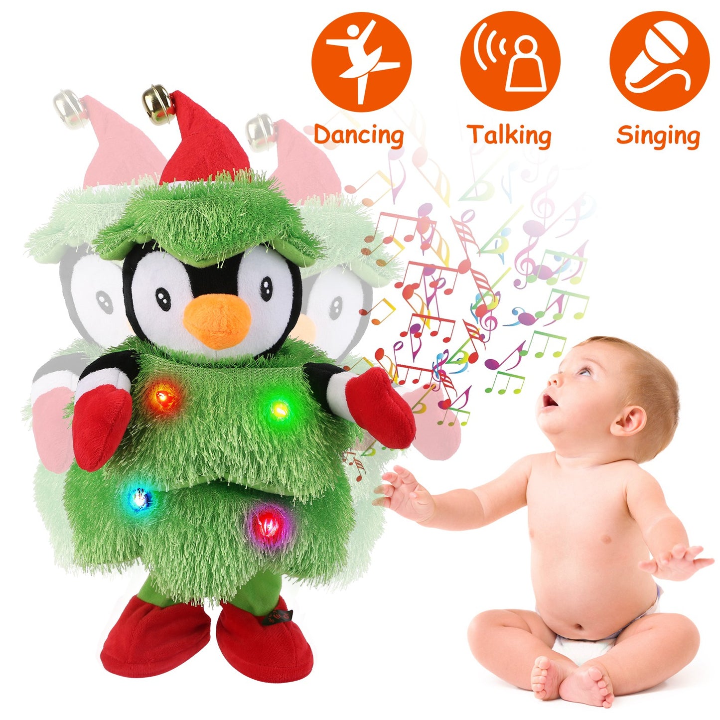 Interactive Dancing Plush Toy - Mimicking & Singing - Christmas Gift