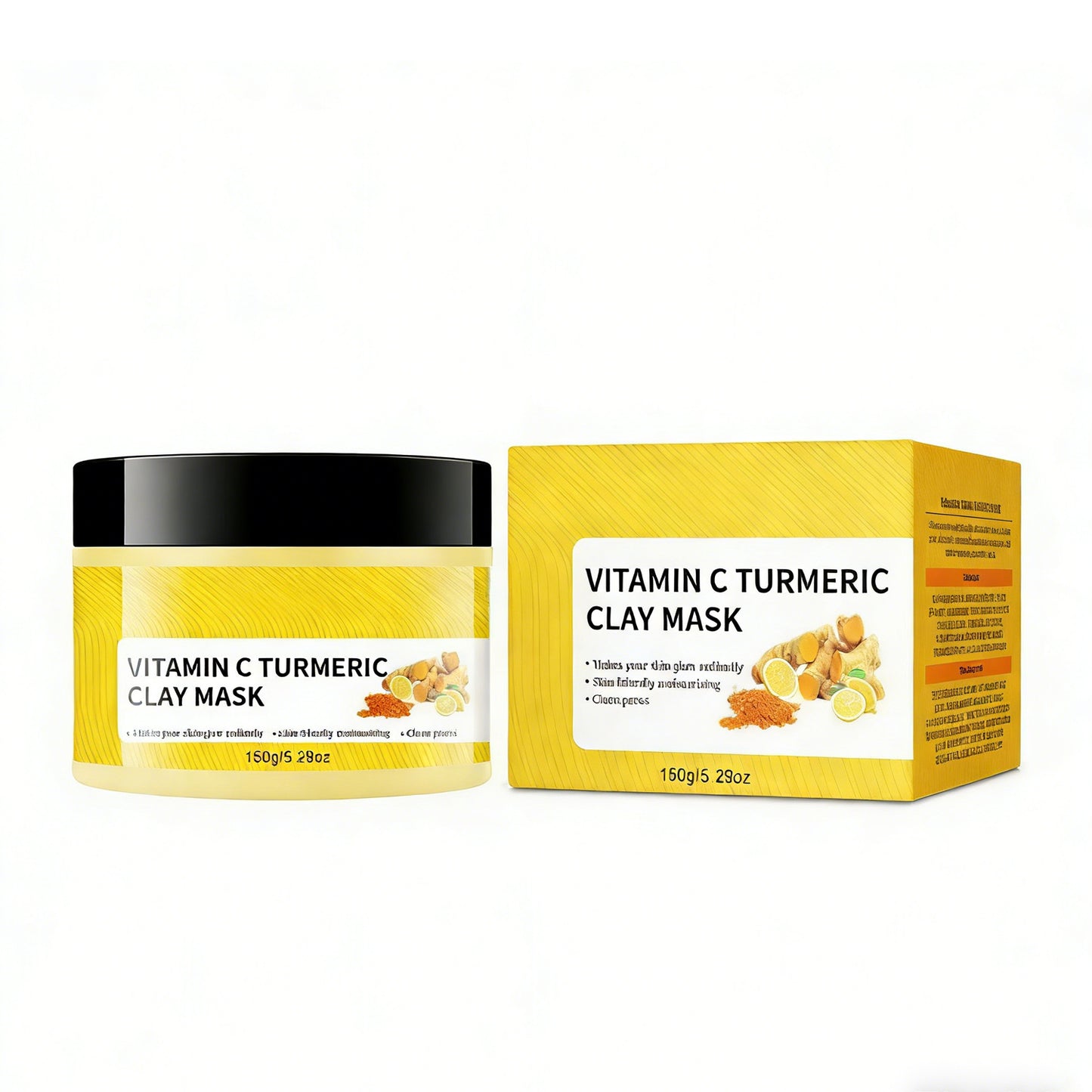 Turmeric Vitamin C Clay Mask - Deep Cleansing Face Mask for Pore Refining