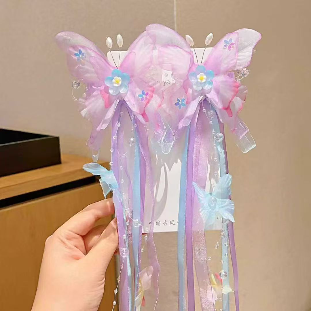 Large Butterfly Hair Clip Silk Flower Hair Accessory for Women