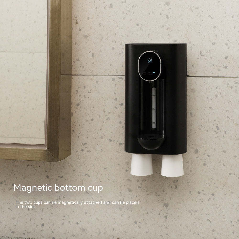 Automatic Touchless Mouthwash Dispenser Wall Mount, Adjustable & Punch-Free