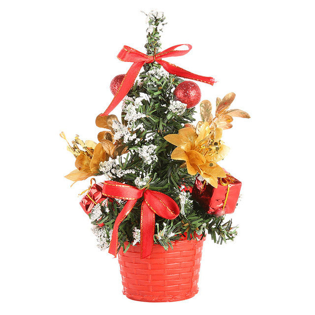 Mini Artificial Christmas Tree Decorations 20cm Family Holiday Decor Set