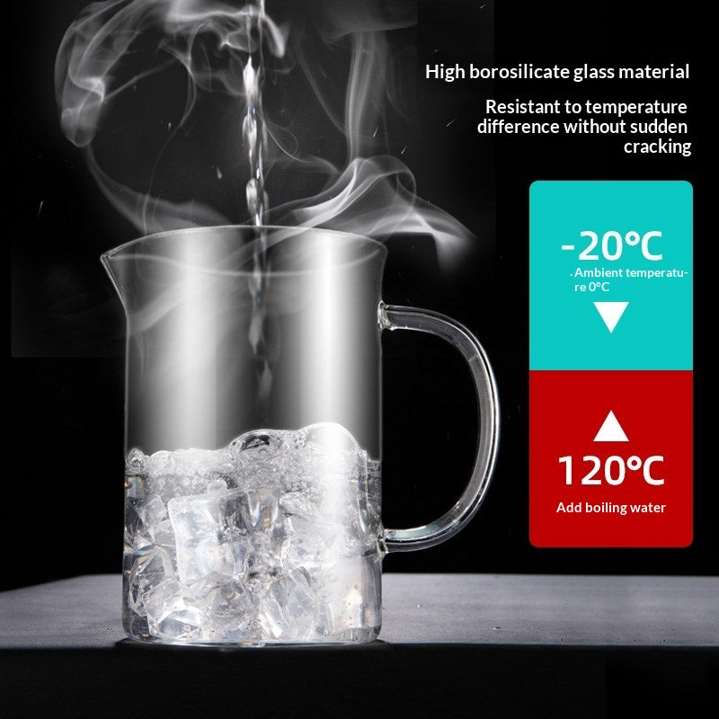 Heat-Resistant Borosilicate Glass Tea Cup 450ml - Thick, Durable Drinkware