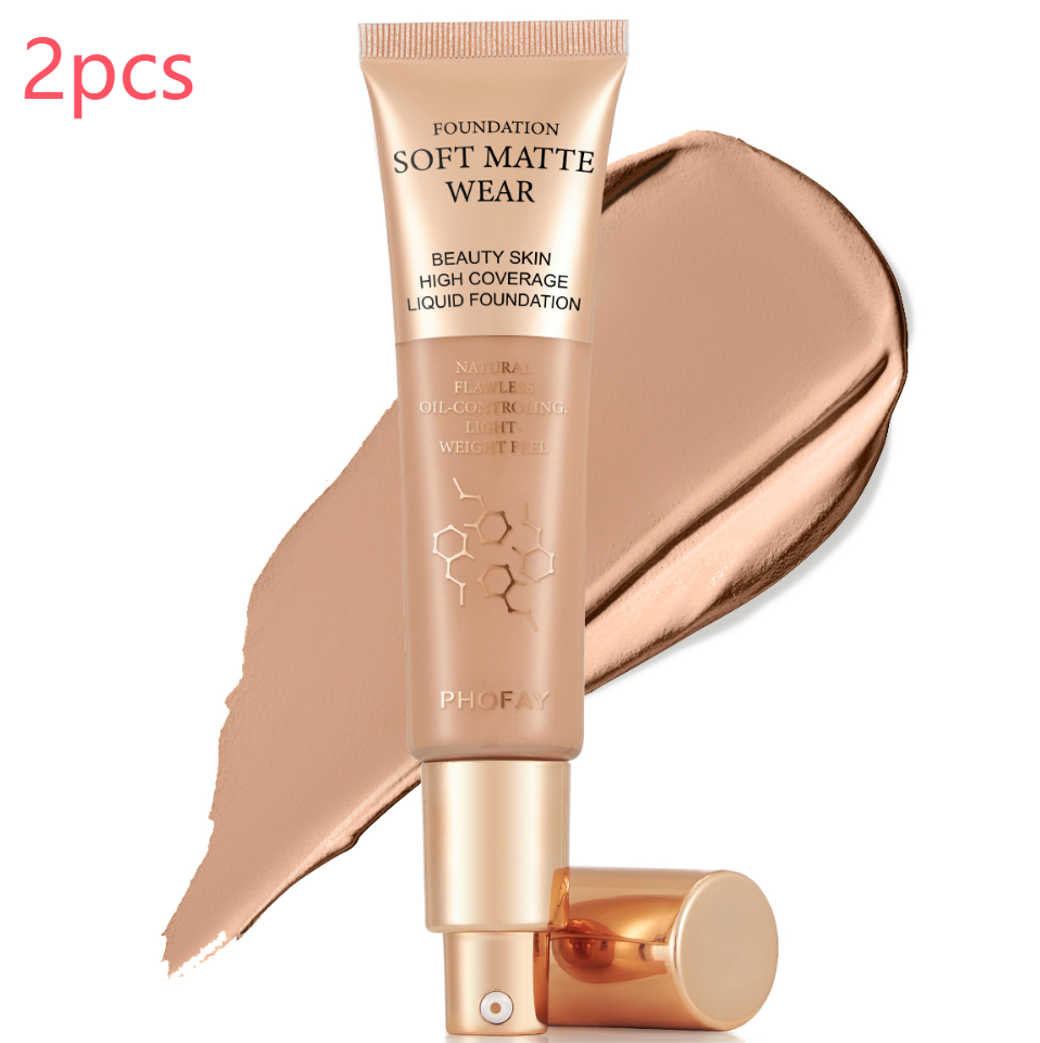 Full Coverage Liquid Foundation - Lightweight Oil-Controlling Makeup