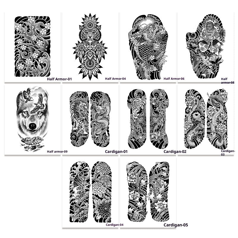 Temporary Tattoo Sticker - Water Transfer, Multiple Patterns