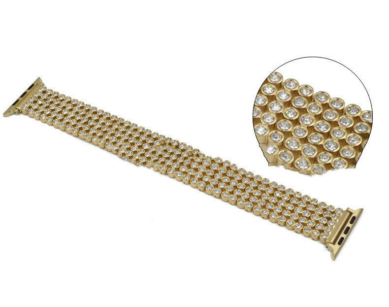 Full Metal Diamond Starry Watch Band for 38/40mm & 42/44mm Watches - Stylish Steel Strap