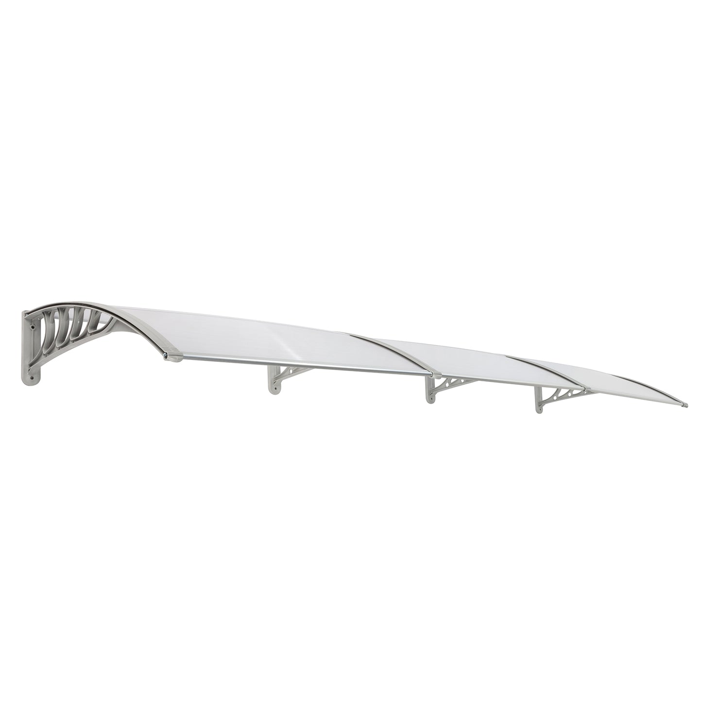 Outdoor Window Awning Canopy 120x38 Inch Polycarbonate Cover Sun Rain Snow Protection Grey