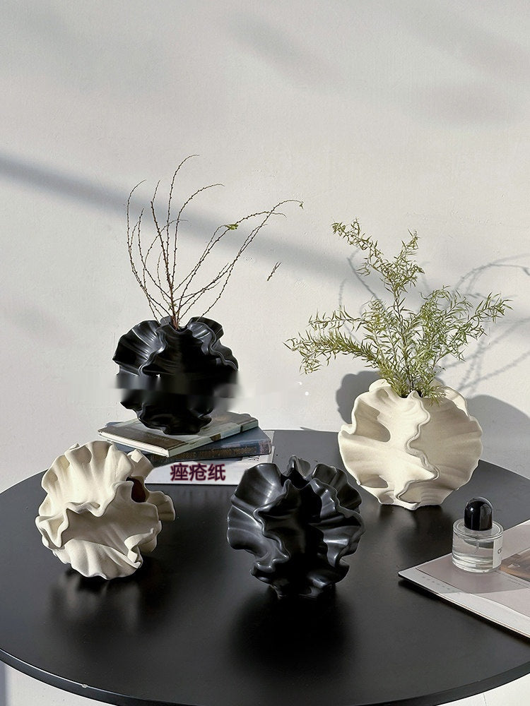 Wabi Sabi Coral Ceramic Table Vase - Modern Home Decor, Small & Large Sizes