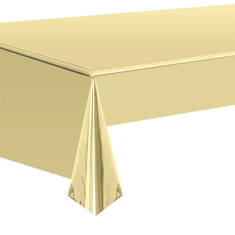 Disposable Aluminum Film Tablecloth for Parties 137x183cm Multiple Colors