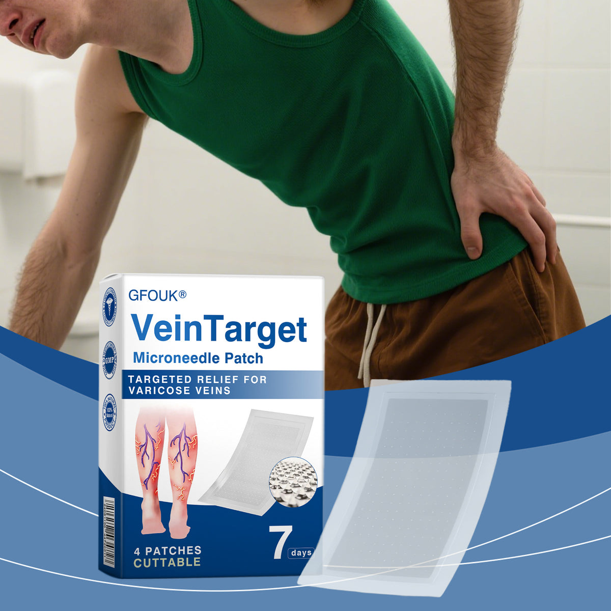 Gentle-Formula Massage Leg Care Patches - 4pcs