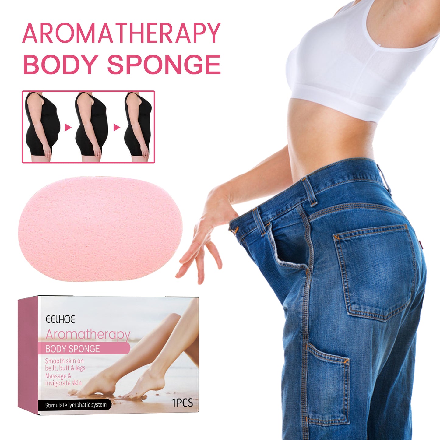 Aromatherapy Body Cleansing Sponge with Shea Butter & Glycerin