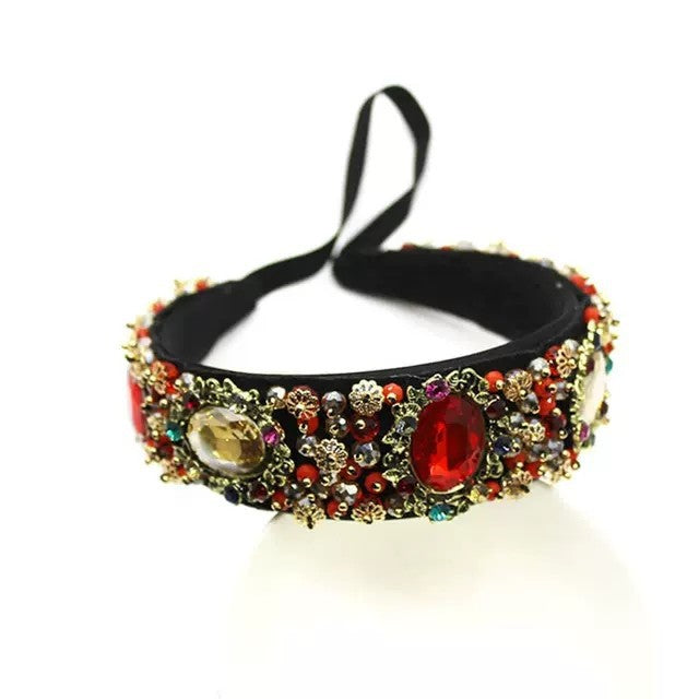 Baroque Flower Alloy Headband - Multiple Colors