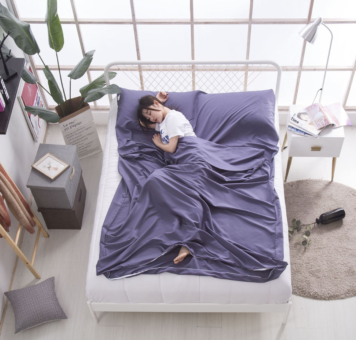 Ultra-Light Cotton Sleeping Quilt Cover - Anti-Dirt Travel Bed Sheet