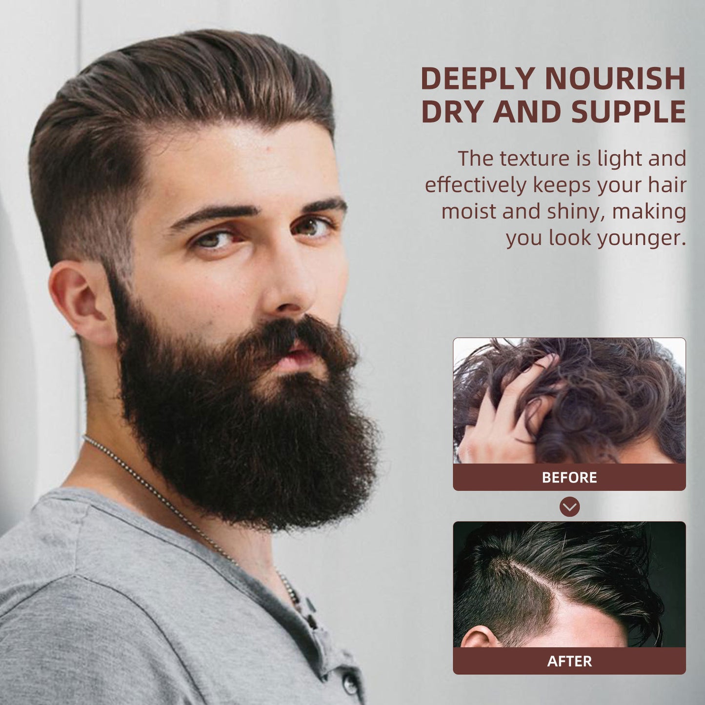 Polygonum Root Hair Dye Comb - Nourishing Black Hair Color Treatment