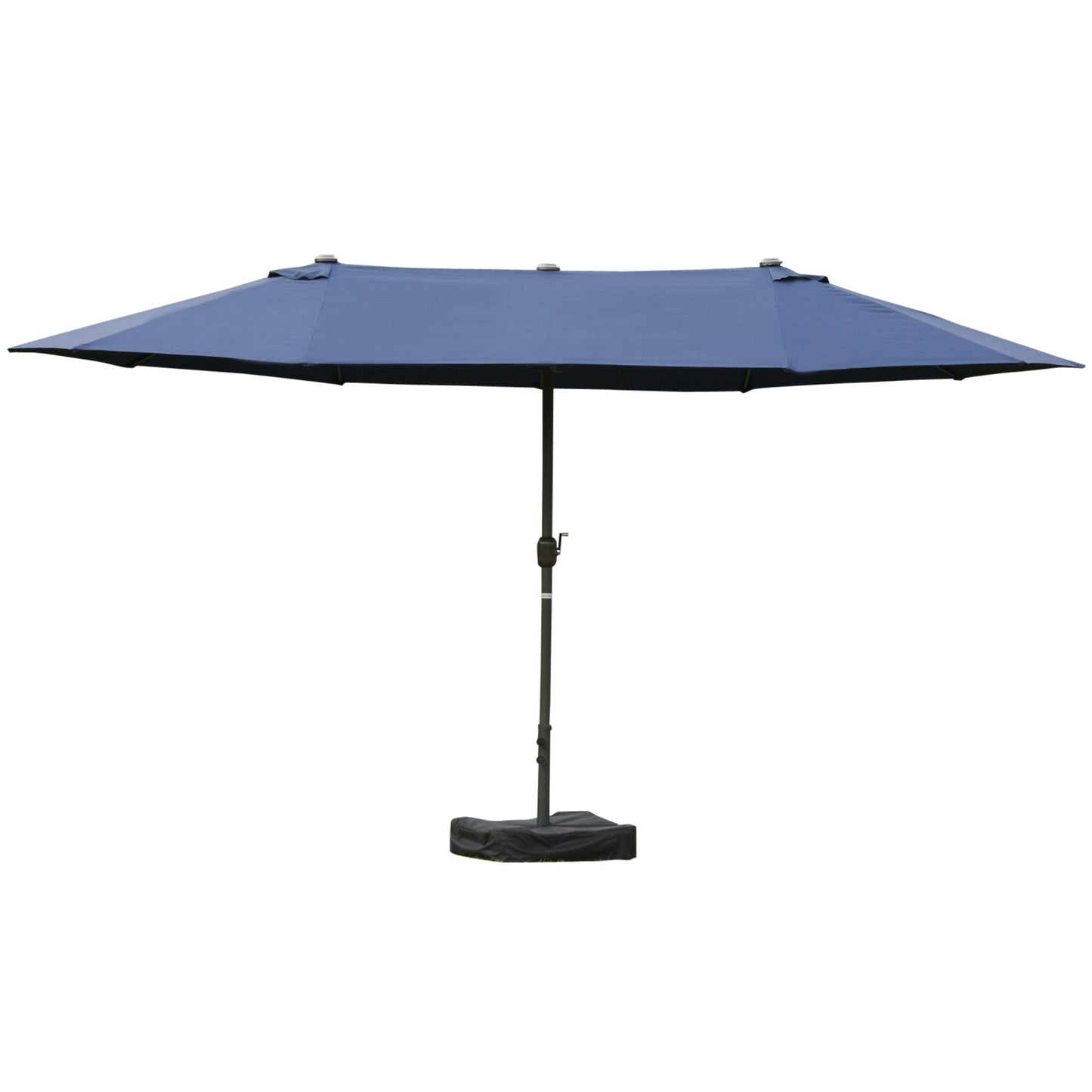 Double-Sided Patio Umbrella - Rust-Resistant Steel, Dark Blue