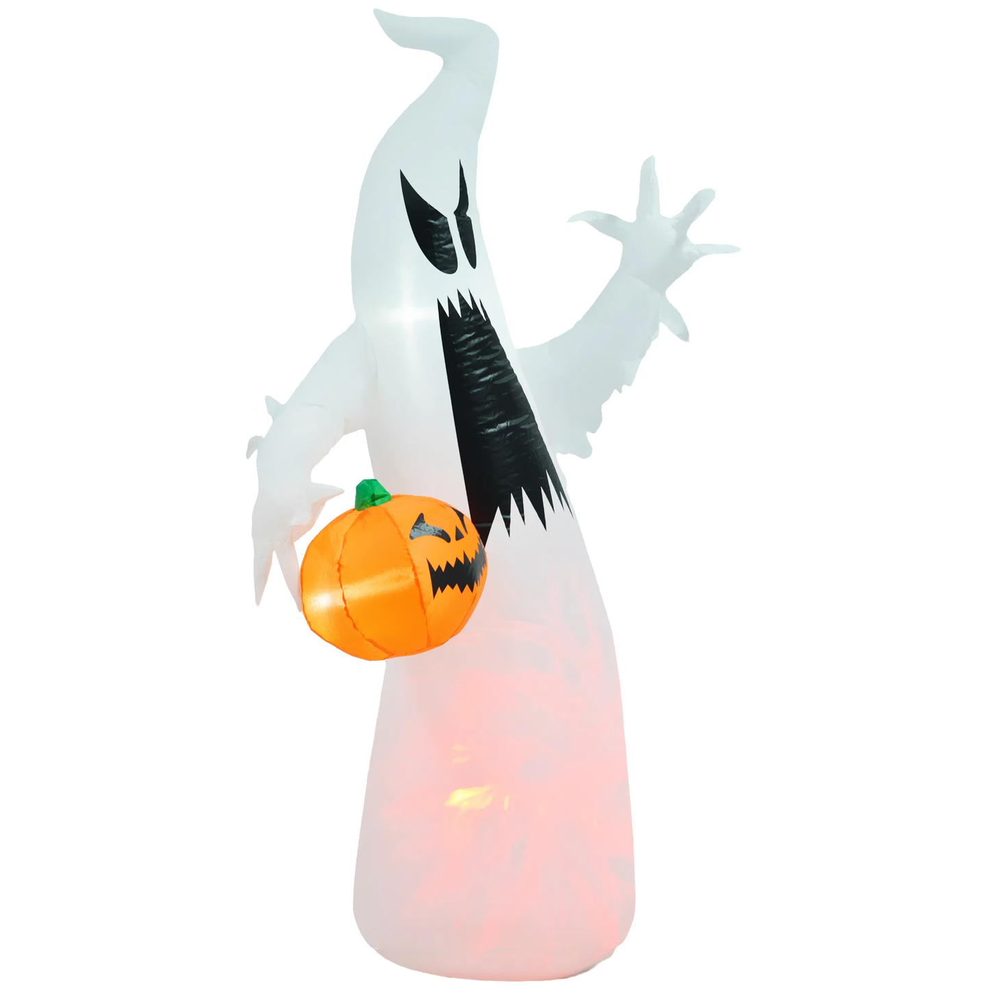 Inflatable Halloween Ghost Decoration with LED Lights - White