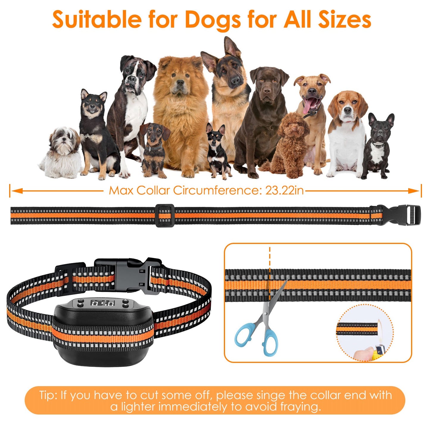 Wireless GPS Dog Fence Collar - Virtual Boundary, Waterproof, Up to 2887ft Radius