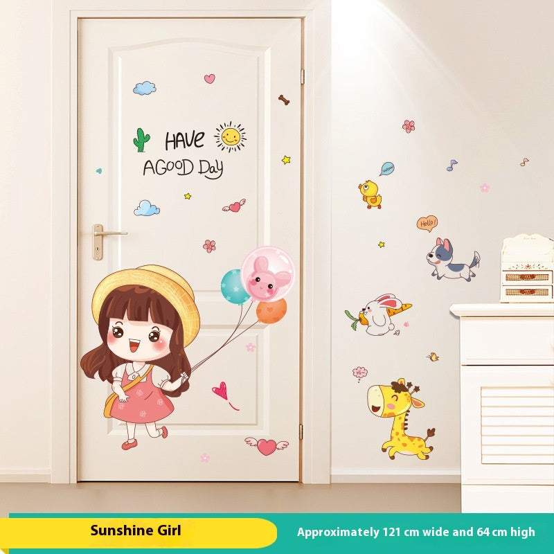Children's Room Wall Sticker - Cartoon Anime Nursery Decor for Bedroom & Door
