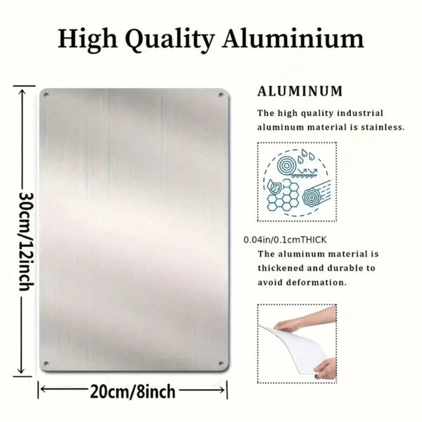 Metal Tin Wall Decoration - 20 cm x 20 cm
