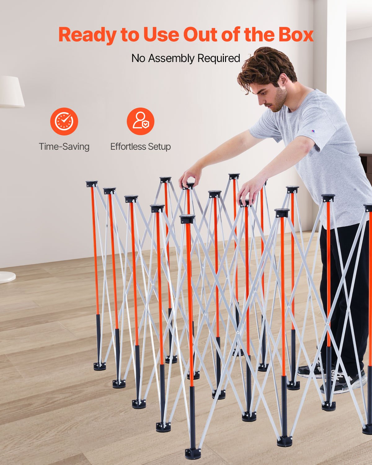 Portable Folding Workstand 8x4 ft Capacity 6000 lbs - Collapsible Aluminum Support