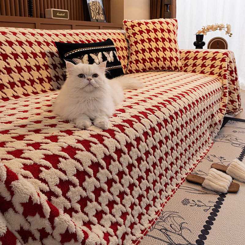 Luxury Winter Sofa Cover - Soft Fleece Dust Protector for 180x180cm & 180x380cm Sofas