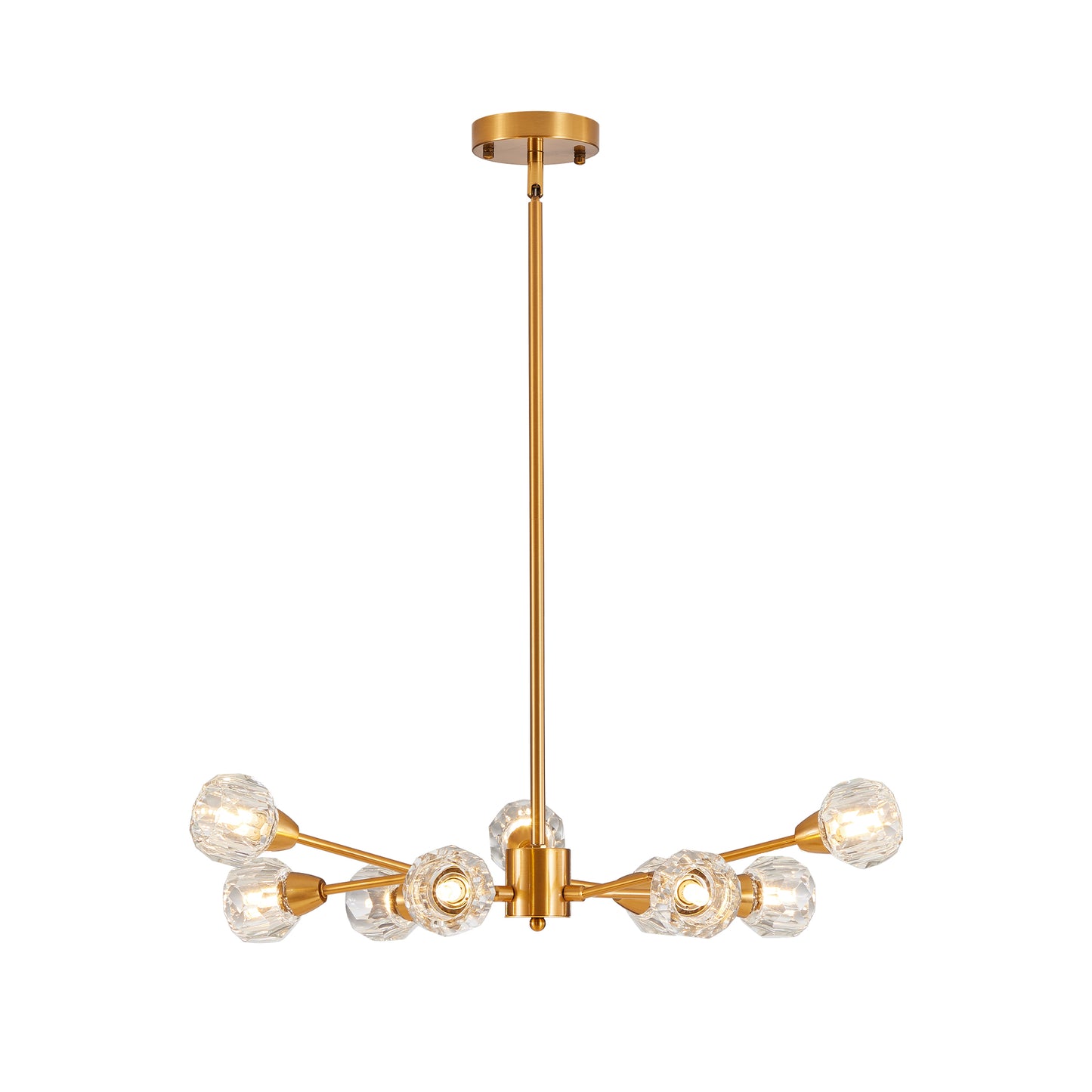 Modern Crystal Chandelier - 9 Lights for Living Room & Dining Room