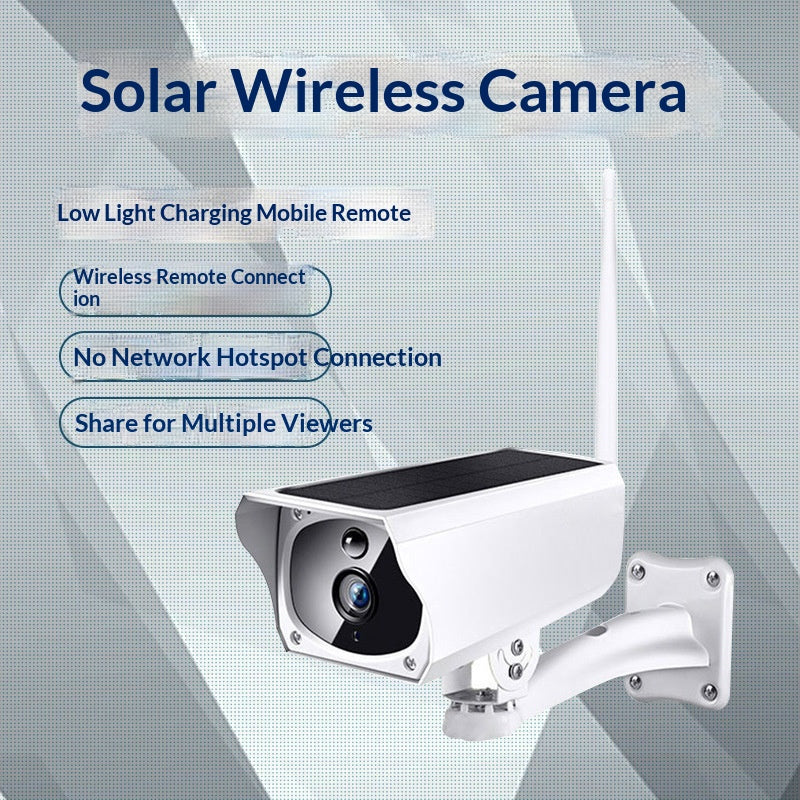 Low-Power Solar-Powered Waterproof Bullet Camera for Outdoor Security
