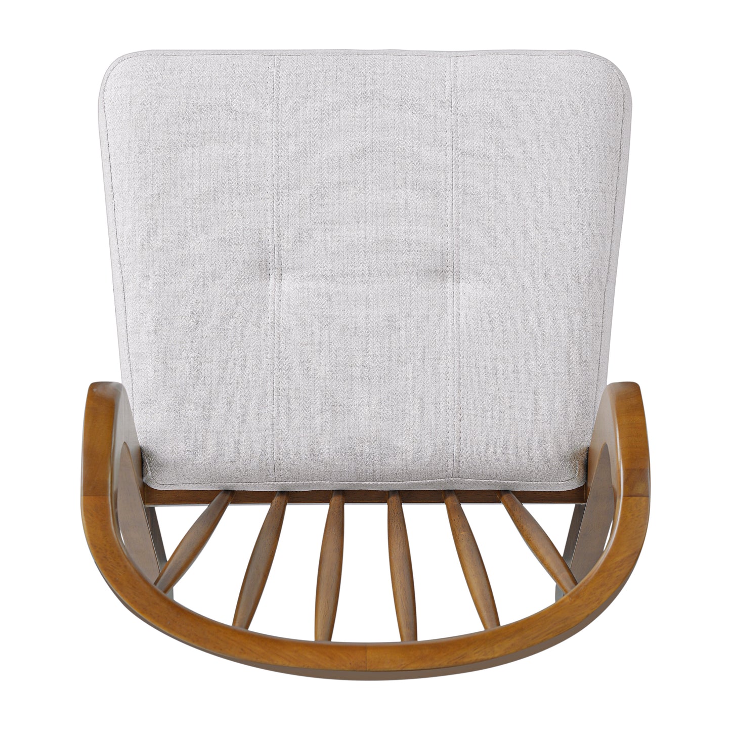 Mid-Century Modern Rubber Wood Dining Chairs - Set of 2, Walnut & Beige