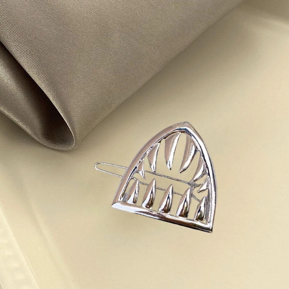Silver Hair Claw Clip Large Shark Jaw Hairpin Elegant Hair Accessories