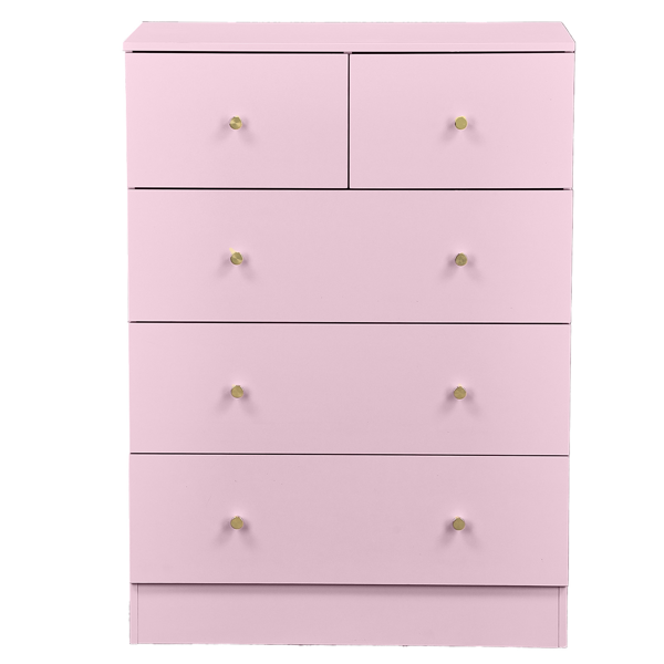 25.98inx15.75inx35.83in LxWxH 4-Tier 5-Drawer Cabinet Drawer Dresser