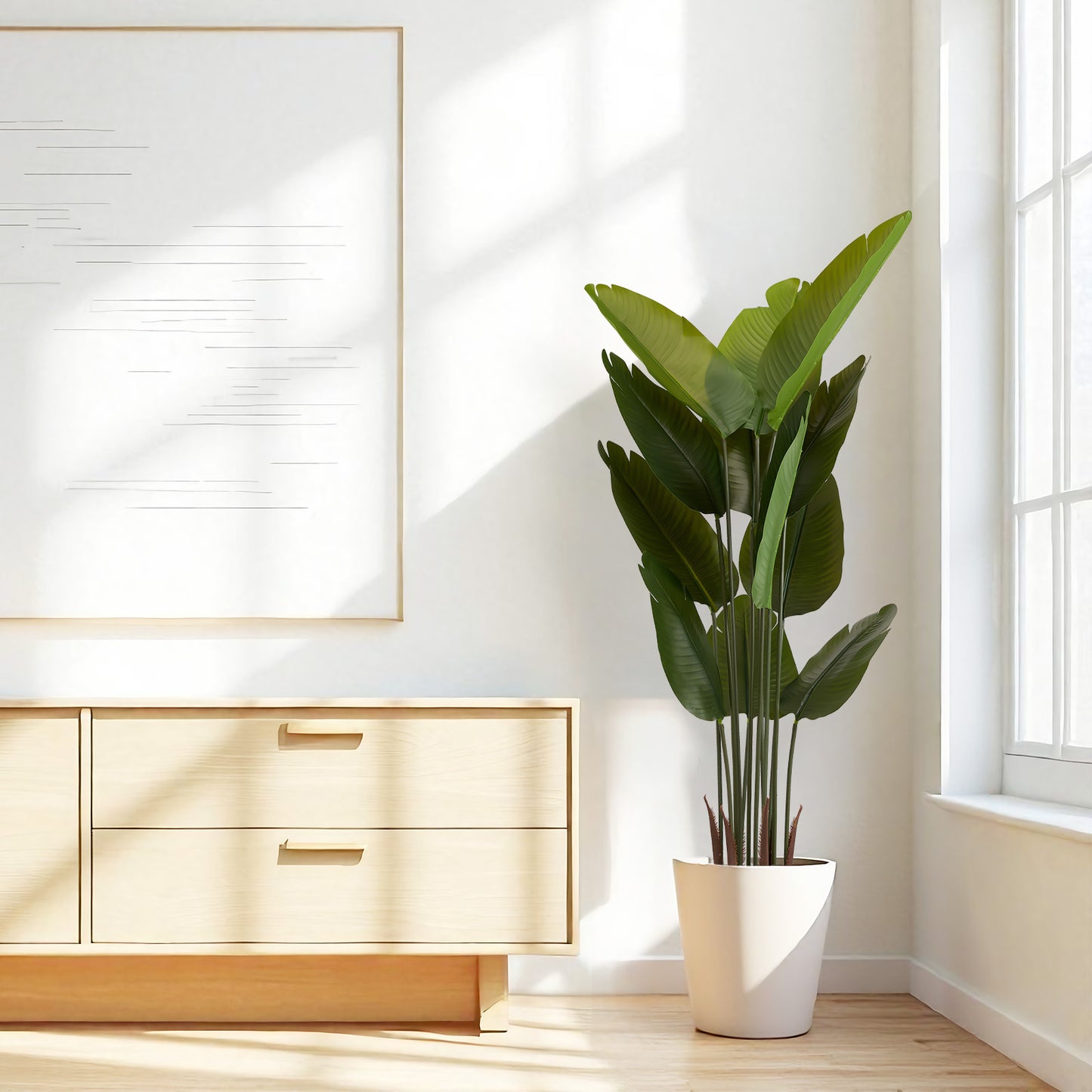 Artificial Bird of Paradise Plant - 5.2ft Faux Tropical Tree