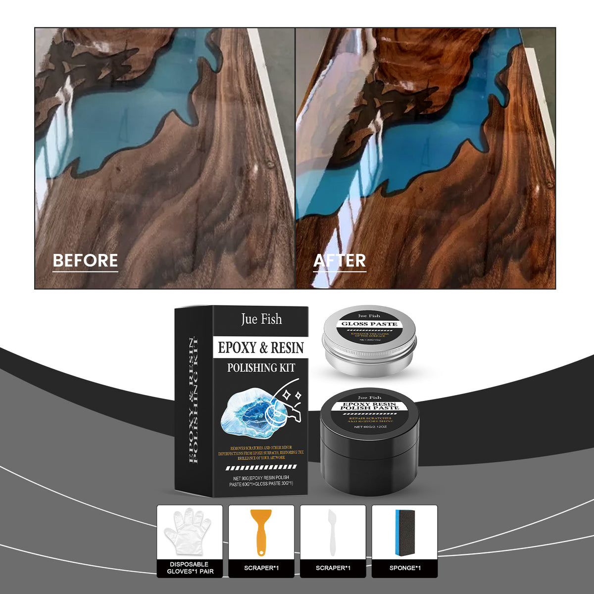 Epoxy Resin Polishing Kit - Durable Surface Finishing Set