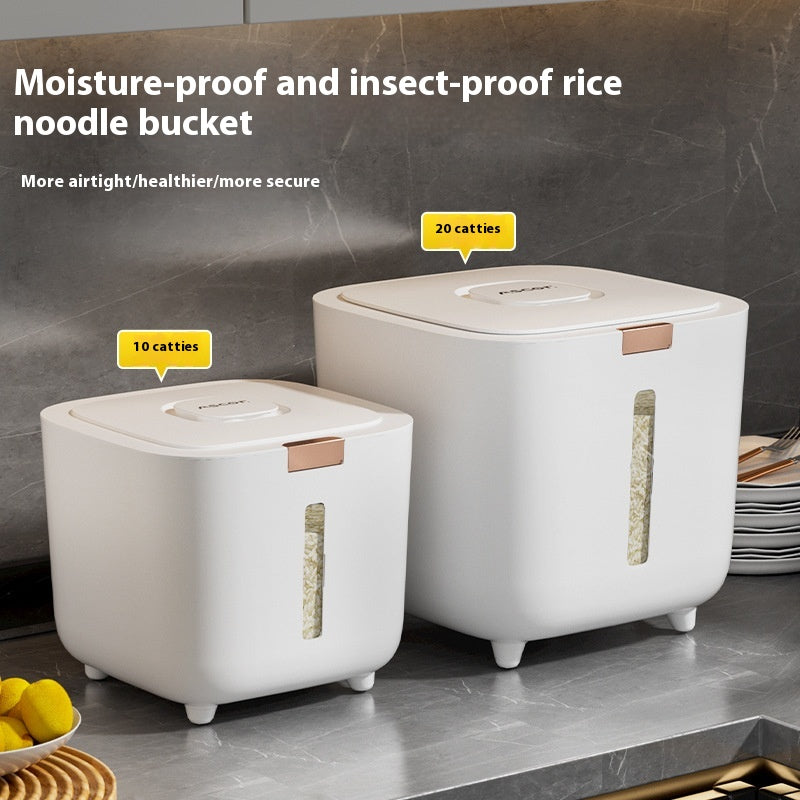Insect-Proof Moistureproof Food Storage Bucket - Large Capacity, Sealed Food Grade