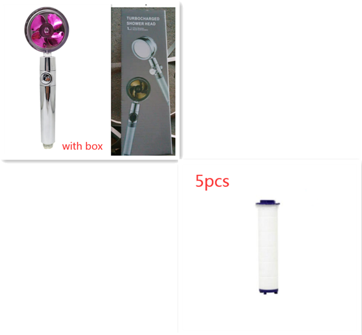 Water Saving Shower Head with Rotating Nozzle and High Pressure Spray