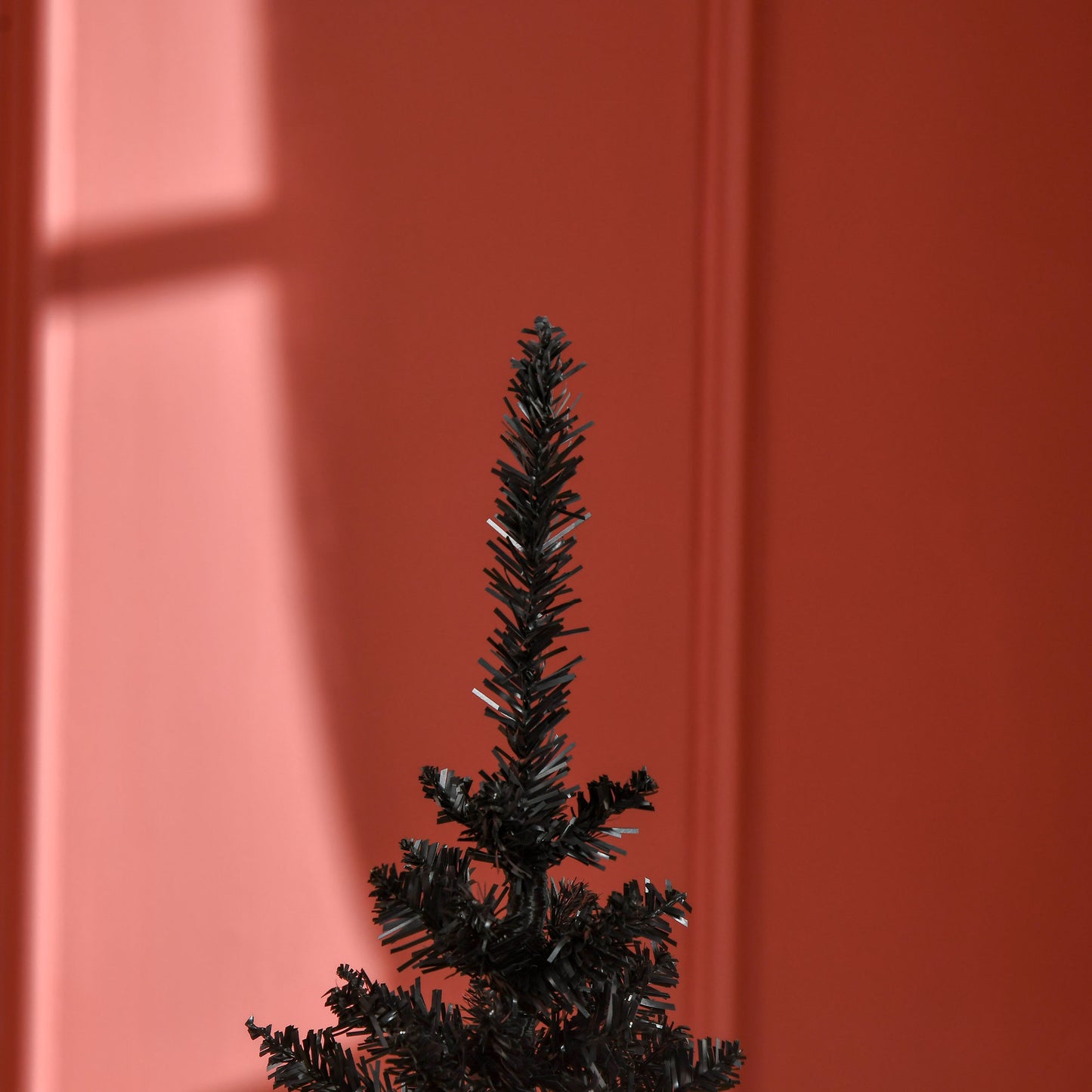 5ft Slim Black Artificial Christmas Tree with 294 Branch Tips