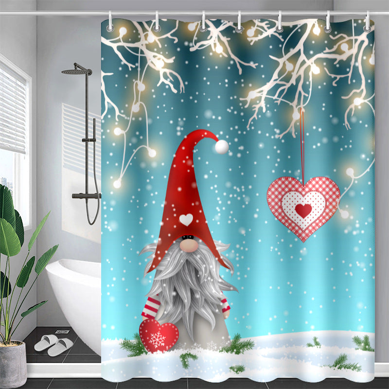 Waterproof Polyester Shower Curtain - Mildew Resistant, Multiple Sizes & Styles