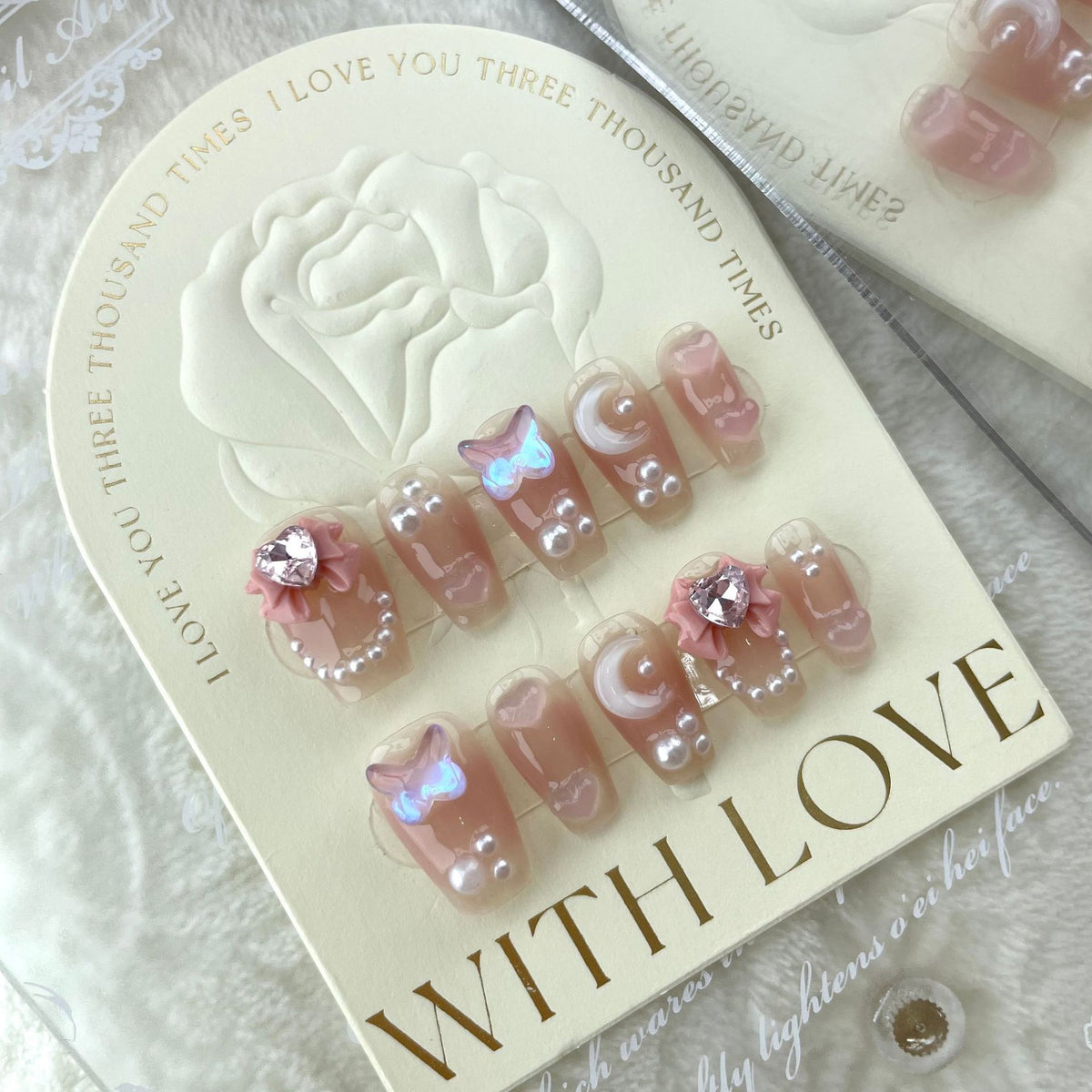 Butterfly Nail Patch Set for Nail Art - Extra Small to Large Sizes, Heartthrob Design