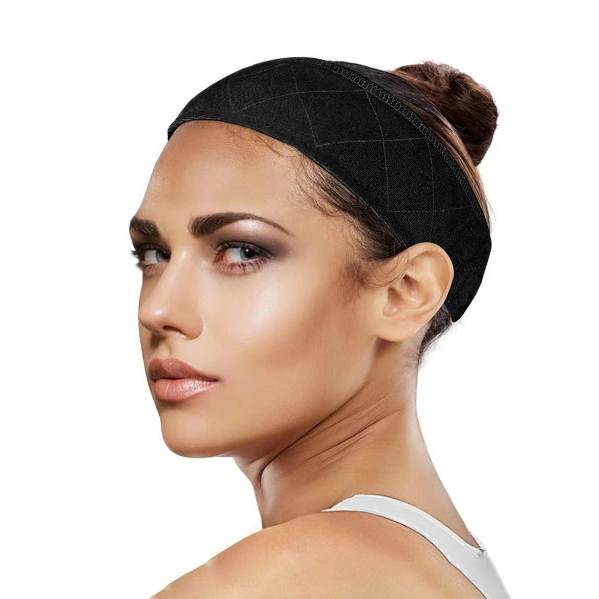 Velvet Headscarf Non-Slip Hairband Adjustable Velcro Strap