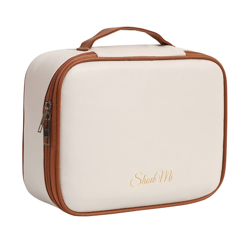 Multifunctional Cosmetic Bag with Partition Storage - Waterproof & Storable