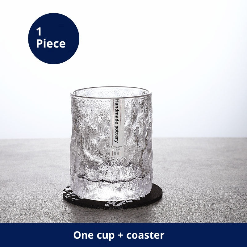Hammered Surface Liquor Glass Whiskey Glacier Glass - Minimalist Japanese Style