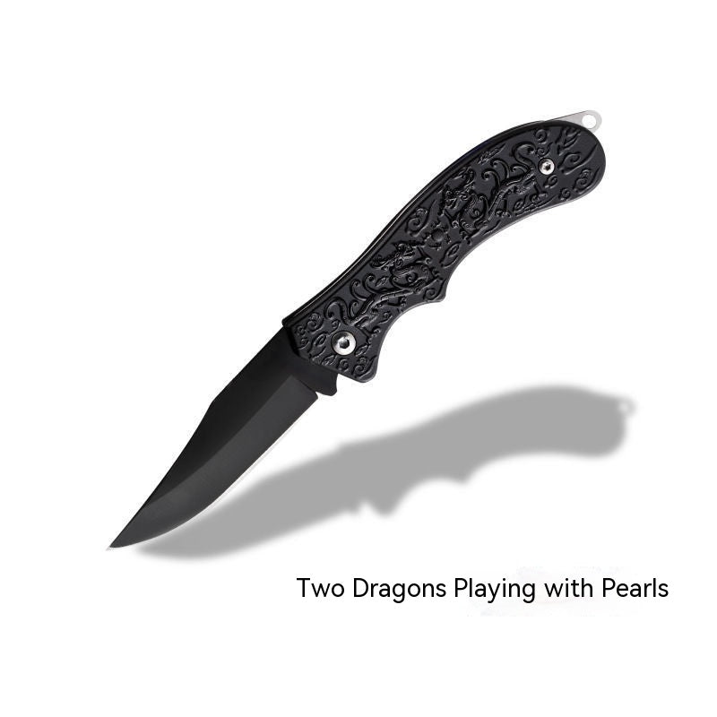 Portable Folding Survival Knife with Self-Defense and Cutter Features