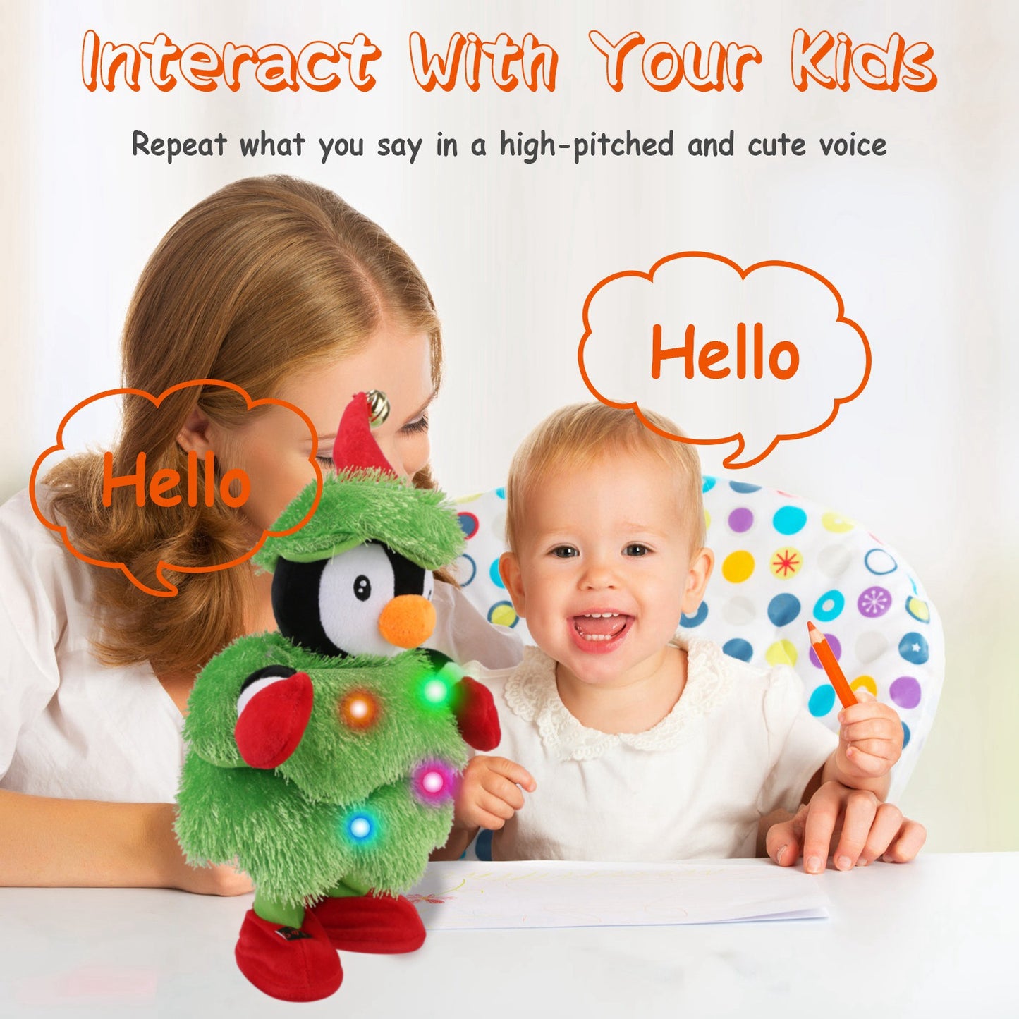 Interactive Dancing Plush Toy - Mimicking & Singing - Christmas Gift