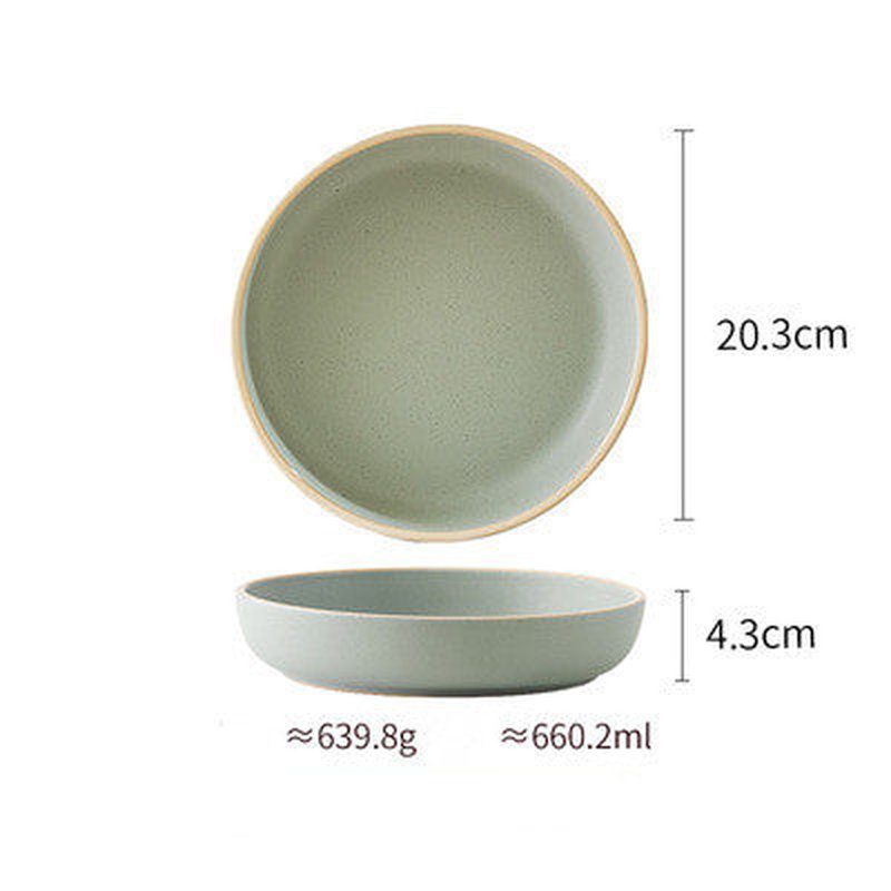 Ceramic Dinner Plate Set - Matte Finish, Microwave & Dishwasher Safe
