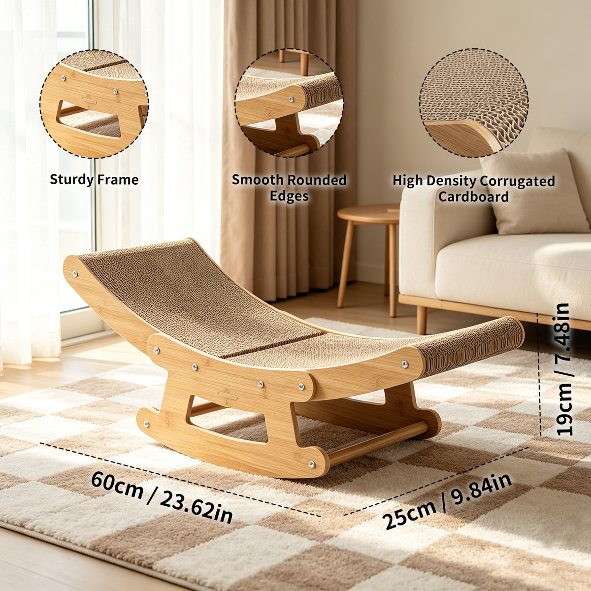 Pet Rocking Chair - Small & Large Sizes Self Pickup Pet Toy Set